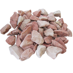 STONED pink coral chippings 20kg pile of natural pink and white colored stones for landscaping