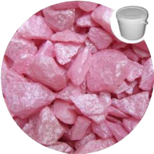 SGI Online pink quartz crystal chippings in vibrant pink color for decorative landscaping SGI Online