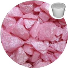 SGI Online pink quartz crystal chippings in vibrant pink color for decorative landscaping