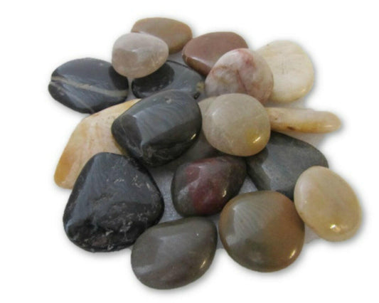 STONED polished river pebbles in various colors and smooth textures for decorative use SGI Online