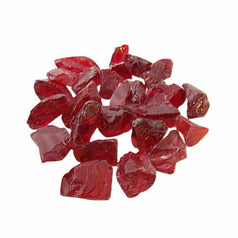 Red glass chippings 20kg by STONED decorative glass pieces for landscaping and crafts