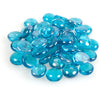 STONED turquoise glass pebbles 15kg smooth and shiny decorative stones for crafts and landscaping