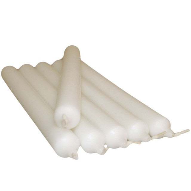 SGI Online white dinner candles pack of seven long tapered candles for dining decor