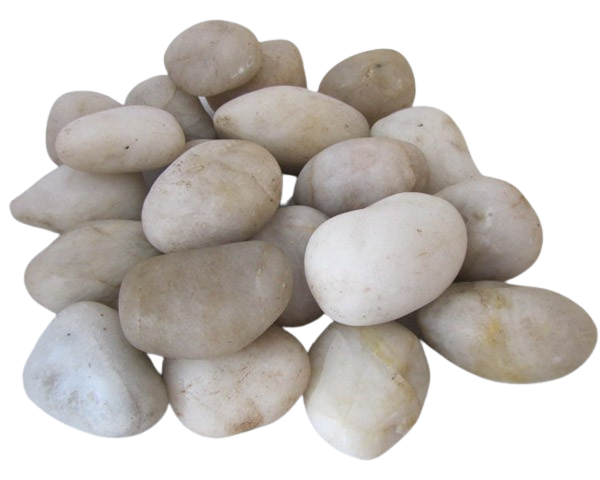 STONED white polished river pebbles smooth decorative stones for landscaping and crafts SGI Online