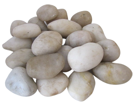 STONED white polished river pebbles smooth decorative stones for landscaping and crafts SGI Online