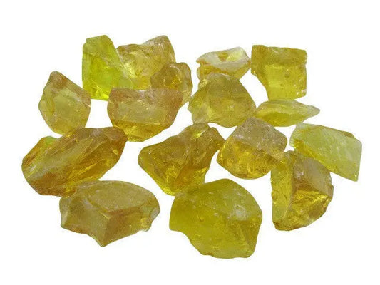 STONED yellow glass chippings in various irregular shapes for decorative use SGI Online